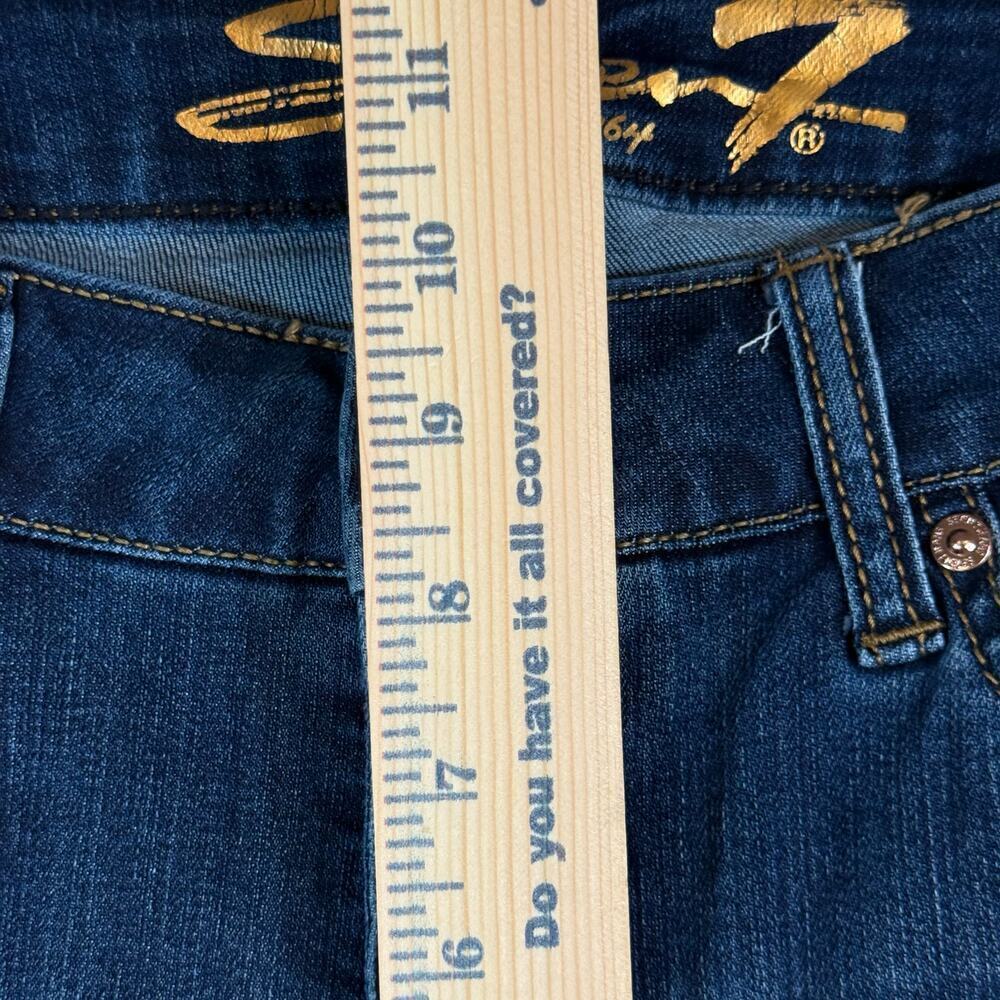 Seven7 high rise slim straight womens jeans size 6 dark wash - Picture 6 of 12